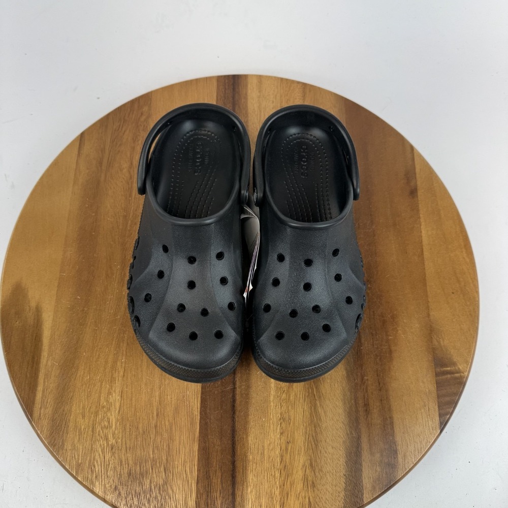 New Womens Crocs Baya Platform Black Casual Comfort Slip On Clogs Size 6 M NWOB